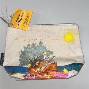 L'Occitane Voyage en Provence Canvas Pouch / NWT